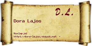 Dora Lajos névjegykártya