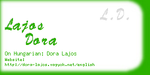 lajos dora business card